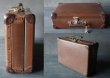 画像2: ENGLAND antique イギリスアンティーク スーツケース・トランク バッグ　コンパクトサイズ ブラウン 茶 ヴィンテージ1950-60's (2)