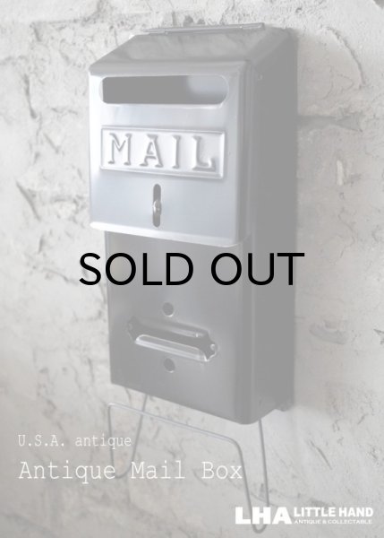 画像1: U.S.A. antique MAIL BOX アメリカアンティーク 【デッドストック未使用品・箱付】 新聞受け付き メールボックス ポスト 郵便受け 1960-70's  (1)