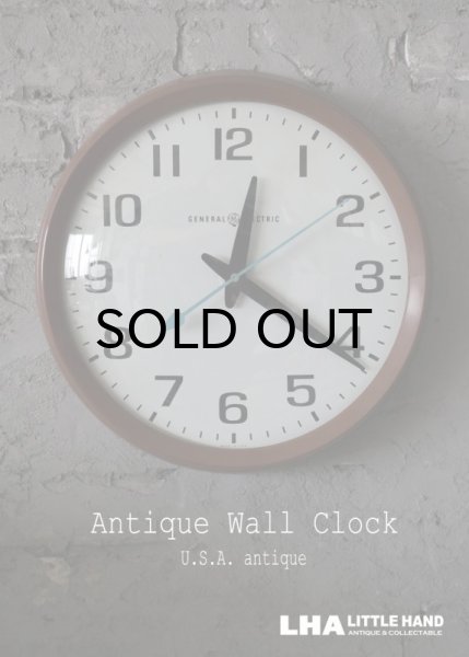 画像1: U.S.A. antique GENERAL ELECTRIC wall clock GE アメリカアンティーク ゼネラル エレクトリック 掛け時計 スクール ヴィンテージ クロック 36cm 1960-70's (1)