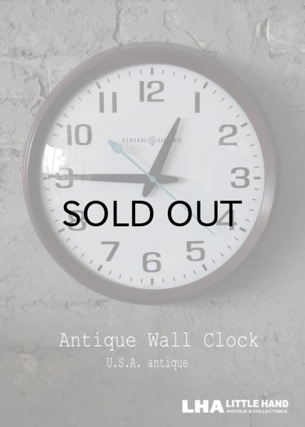 画像1: U.S.A. antique GENERAL ELECTRIC wall clock GE アメリカアンティーク ゼネラル エレクトリック 掛け時計 スクール ヴィンテージ クロック 36cm 1960-70's (1)