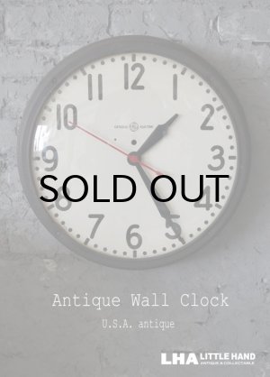 画像: U.S.A. antique GENERAL ELECTRIC wall clock GE アメリカアンティーク ゼネラル エレクトリック 掛け時計 ヴィンテージ スクール クロック 特大45cm 1940's