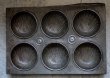 画像2: ENGLAND antique イギリスアンティーク ベーキングティンモールド 6穴 焼き型 菓子型 1930-50's (2)