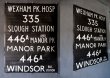 画像2: 【RARE】ENGLAND antique BUS ROLL SIGN 1975's イギリスアンティーク バスサイン H120.3xW91cm ヴィンテージ バスロールサイン 行先回転案内標示　 (2)