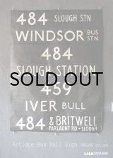 画像: SALE 【20％OFF】 【RARE】ENGLAND antique BUS ROLL SIGN 1975's イギリスアンティーク バスサイン H121.2xW91cm ヴィンテージ バスロールサイン 行先回転案内標示　