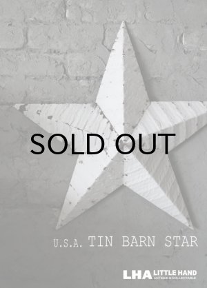 画像: 【再入荷】U.S.A. TIN BARN STAR (M) WHITE ティンバーンスター 星のオーナメント スターオブジェ ブリキ 白