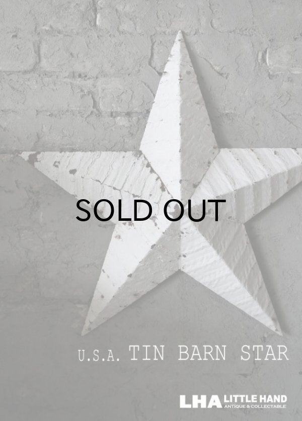 画像1: 【再入荷】U.S.A. TIN BARN STAR (M) WHITE ティンバーンスター 星のオーナメント スターオブジェ ブリキ 白