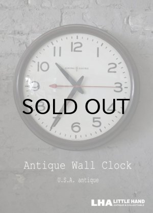 画像: U.S.A. antique GENERAL ELECTRIC wall clock GE アメリカアンティーク ゼネラル エレクトリック 掛け時計 スクール ヴィンテージ クロック 37cm 1950's