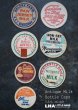画像1: U.S.A. antique  Milk Bottle Caps アメリカアンティーク ヴィンテージ ミルクボトルキャップ 7枚SET　ミルクキャップ (1)