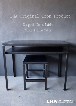 画像: LHA 【LITTLE HAND ANTIQUE】 ORIGINAL IRON PRODUCT 【Iron Compact Desk/Table】アイアン コンパクト デスク/テーブル 鉄 インダストリアル 工業系