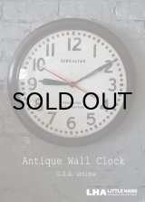 画像: U.S.A. antique GIBRALTAR wall clock  アメリカアンティーク ジブラルタル 掛け時計 ヴィンテージ スクール クロック 特大46.2cm 1959's