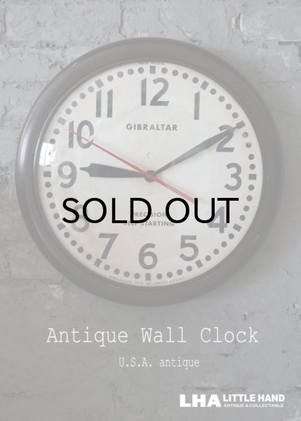 画像1: U.S.A. antique GIBRALTAR wall clock  アメリカアンティーク ジブラルタル 掛け時計 ヴィンテージ スクール クロック 特大46.2cm 1959's (1)