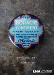 画像1: ENGLAND antique イギリスアンティーク Boracic Ointment ティン缶 5cm ブリキ缶 1930's