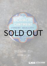 画像: ENGLAND antique イギリスアンティーク Boracic Ointment ティン缶 5cm ブリキ缶 1930's