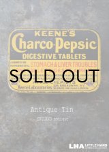 画像: ENGLAND antique イギリスアンティーク KEENE'S Charco pepsic タブレット ティン缶 ブリキ缶 1920-30's