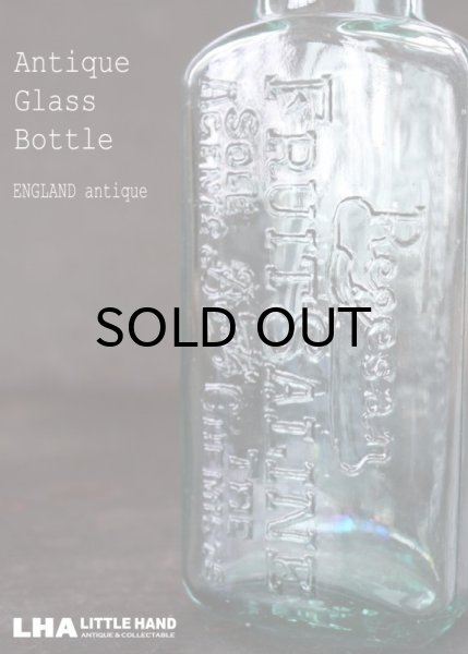 画像1: 【RARE】ENGLAND antique イギリスアンティーク 筆記体ロゴが素敵な【Boots】 ガラスボトル H17.8cm ガラス瓶 1920's (1)