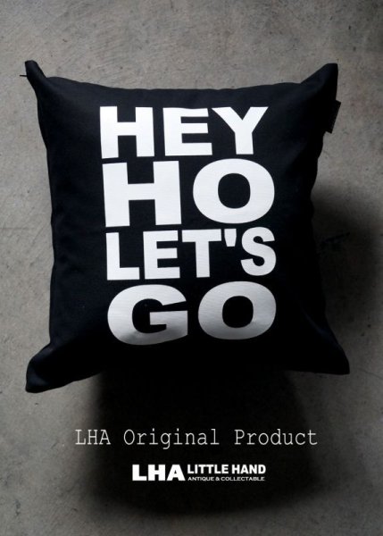 画像1: LHA ORIGINAL CUSHION COVER LHAオリジナル クッションカバー 45x45cm ロールサインスタイル PUNK ブラック (1)