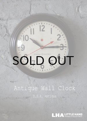 画像: U.S.A. antique GENERAL ELECTRIC wall clock GE アメリカアンティーク ゼネラル エレクトリック 掛け時計 スクール ヴィンテージ クロック 27.5cm 1950's