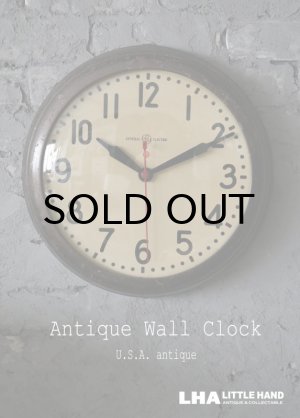 画像: U.S.A. antique GENERAL ELECTRIC  wall clock GE アメリカアンティーク ゼネラル エレクトリック  掛け時計 ヴィンテージ スクール クロック 38cm 1940-50's