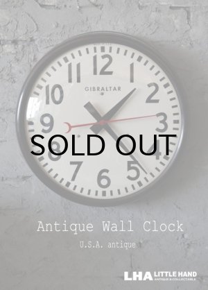 画像: U.S.A. antique GIBRALTAR wall clock  アメリカアンティーク ジブラルタル 掛け時計 ヴィンテージ スクール クロック 35cm 1961's