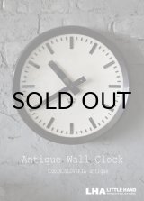 画像: CZECHOSLOVAKIA antique PRAGOTRON wall clock チェコスロバキアアンティーク パラゴトロン社 掛け時計 ヴィンテージ クロック 32cm 1970's