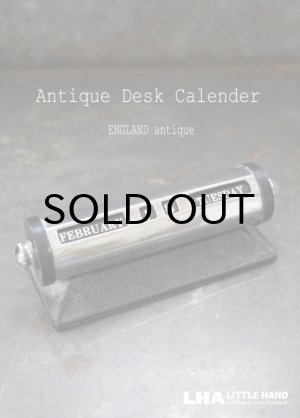 画像: ENGLAND antique イギリスアンティーク 万年 デスクカレンダー 1950－60's 卓上 メカニカルカレンダー 暦 