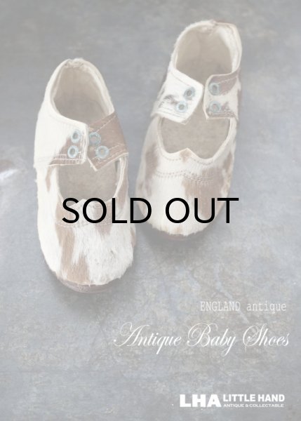 画像1: SALE 【30％OFF】 ENGLAND antique イギリスアンティーク ベビーシューズ チャイルドシューズ 子供靴 1930-50's  (1)