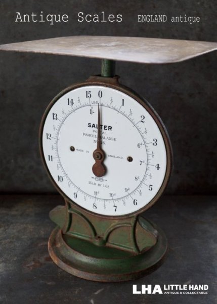 画像1: ENGLAND antique イギリスアンティーク SALTER POSTAL SCALE ポスタルスケール no.25 はかり 1920's  (1)
