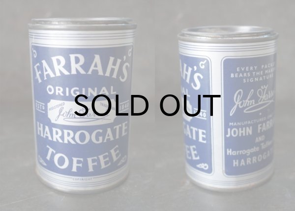 画像2: ENGLAND antique イギリスアンティーク FARRAH'S HARROGATE TOFFEE ティン缶 お菓子缶 ブリキ缶 ヴィンテージ 缶 1950-60's