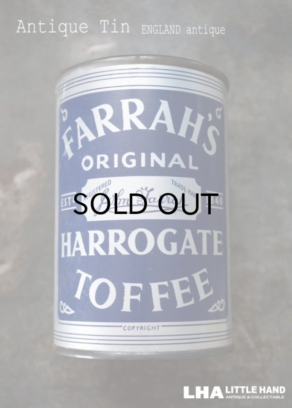 画像1: ENGLAND antique イギリスアンティーク FARRAH'S HARROGATE TOFFEE ティン缶 お菓子缶 ブリキ缶 ヴィンテージ 缶 1950-60's