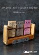 画像1: 【RARE】ENGLAND antique LONDONイギリスアンティーク バスチケット木製ホルダー＆バスチケット 3セット 1930-50's (1)
