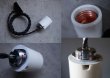 画像3: ペンダントランプ 陶器製 ソケット＆コード  E26 ブラック撚りコード (3)