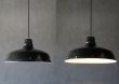 画像2: FRANCE antique フランスアンティーク ホーロー ランプシェード BLACK ソケット&コード付 38cm ブラック 黒 インダストリアル 工業系 ヴィンテージ ライト 1950-60's   (2)