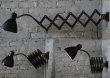 画像4: BELGIUM antique SCISSOR LAMP BLACK ベルギーアンティーク ERPE シザーランプ ヴィンテージ アコーディオンランプ インダストリアル 工業系 1930-50's (4)