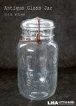 画像1: SALE【30%OFF】USA antique ATLAS アメリカアンティーク アトラス ジャー ワイヤー付き ガラスジャー (M) ヴィンテージ メイソンジャー 保存瓶 1920－50's