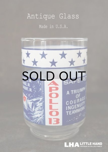 画像1: U.S.A. antique  アメリカアンティーク APOLLO 13  アポロ 13号 タンブラー グラス ヴィンテージ 1970's  (1)