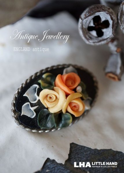 画像1: SALE【30%OFF】ENGLAND antique イギリスアンティーク ブローチ アクセサリー ヴィンテージブローチ コスチュームジュエリー 1960-80's  (1)