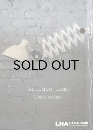 画像: GERMANY antique SCISSOR LAMP BLACK ドイツアンティーク シザーランプ アコーディオンランプ インダストリアル 工業系 1940-60's