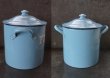 画像3: 【RARE】ENGLAND antique イギリスアンティーク ホーロー 花文字・ドーム蓋・リベット フラワー缶 FLOUR 1920-30's (3)