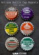 画像1: USA antique アメリカアンティーク SODA ボトルキャップ マグネット 6個SET ヴィンテージ 1950-70's (1)