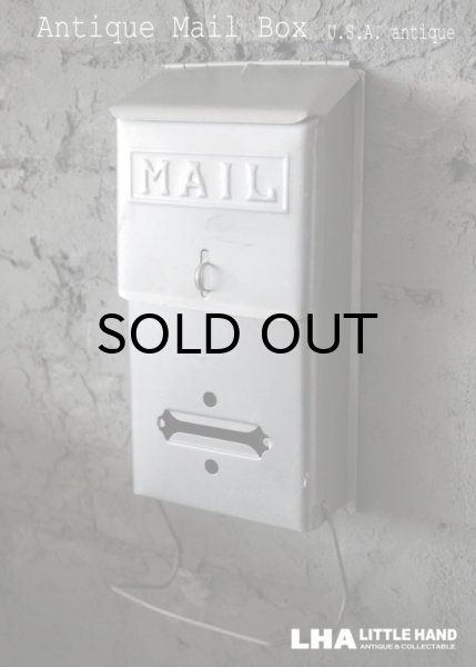 画像1: U.S.A. antique MAIL BOX アメリカアンティーク  新聞受け付き メールボックス ポスト 郵便受け ヴィンテージ ポスト 1950-60's  (1)
