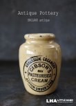 画像1: ENGLAND antique イギリスアンティーク GIBSON'S CREAM （Sサイズ）陶器ポット 陶器ボトル 1900's
