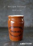 画像1: ENGLAND antique イギリスアンティーク JOHN BROWN'S （Sサイズ）陶器ポット 陶器ボトル 1900's