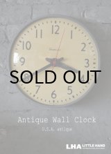 画像: U.S.A. antique SIMPLEX シンプレックス社製 wall clock アンティーク 掛け時計 ヴィンテージ スクール クロック 36cm インダストリアル 1960's