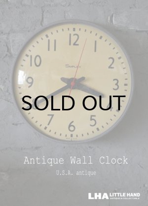 画像: U.S.A. antique SIMPLEX シンプレックス社製 wall clock アンティーク 掛け時計 ヴィンテージ スクール クロック 36cm インダストリアル 1960's