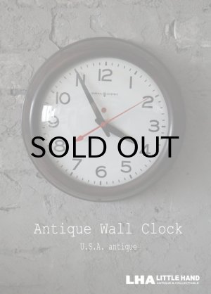 画像: U.S.A. antique GENERAL ELECTRIC wall clock GE アメリカアンティーク ゼネラル エレクトリック 掛け時計 スクール ヴィンテージ クロック 28cm 1950's