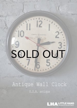 画像: U.S.A. antique GENERAL ELECTRIC×Telechron  wall clock GE アメリカアンティーク ゼネラル エレクトリック ×テレクロン 掛け時計 ヴィンテージ スクール クロック 37cm 1940-50's