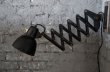 画像2: GERMANY antique SCISSOR LAMP BLACK ドイツアンティーク シザーランプ アコーディオンランプ インダストリアル 工業系 1930-50's (2)