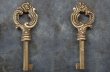 画像2: FRANCE antique KEY フランスアンティークキー 鍵 美しい装飾 チェスト・キャビネットキー 1890-1920's (2)