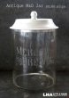 画像1: 【RARE】 ENGLAND antique イギリスアンティーク MEREDITH & DREW ガラス ビスケットジャー M&D 1910-20's (1)