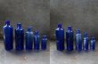 画像4: ENGLAND antique イギリスアンティーク NOT TO BE TAKEN 鮮やかなコバルトブルー ガラスボトル 5本セット ［4・3・2・1・1/2oz］ ガラス瓶 1900-20's